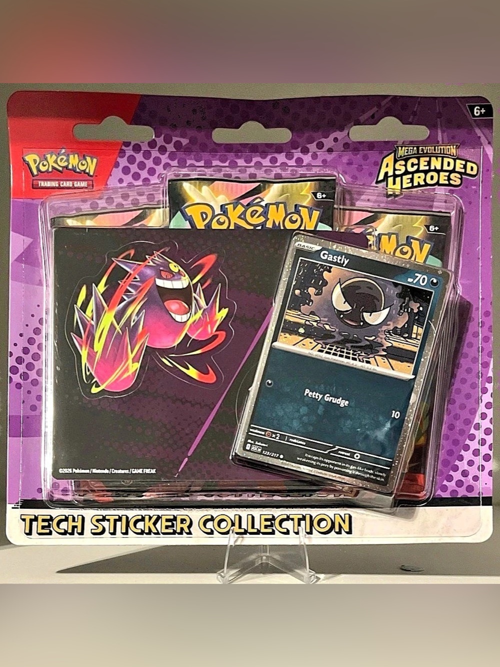 Pokémon TCG Mega Evolution Ascended Heroes: Tech Sticker Collection GASTLY